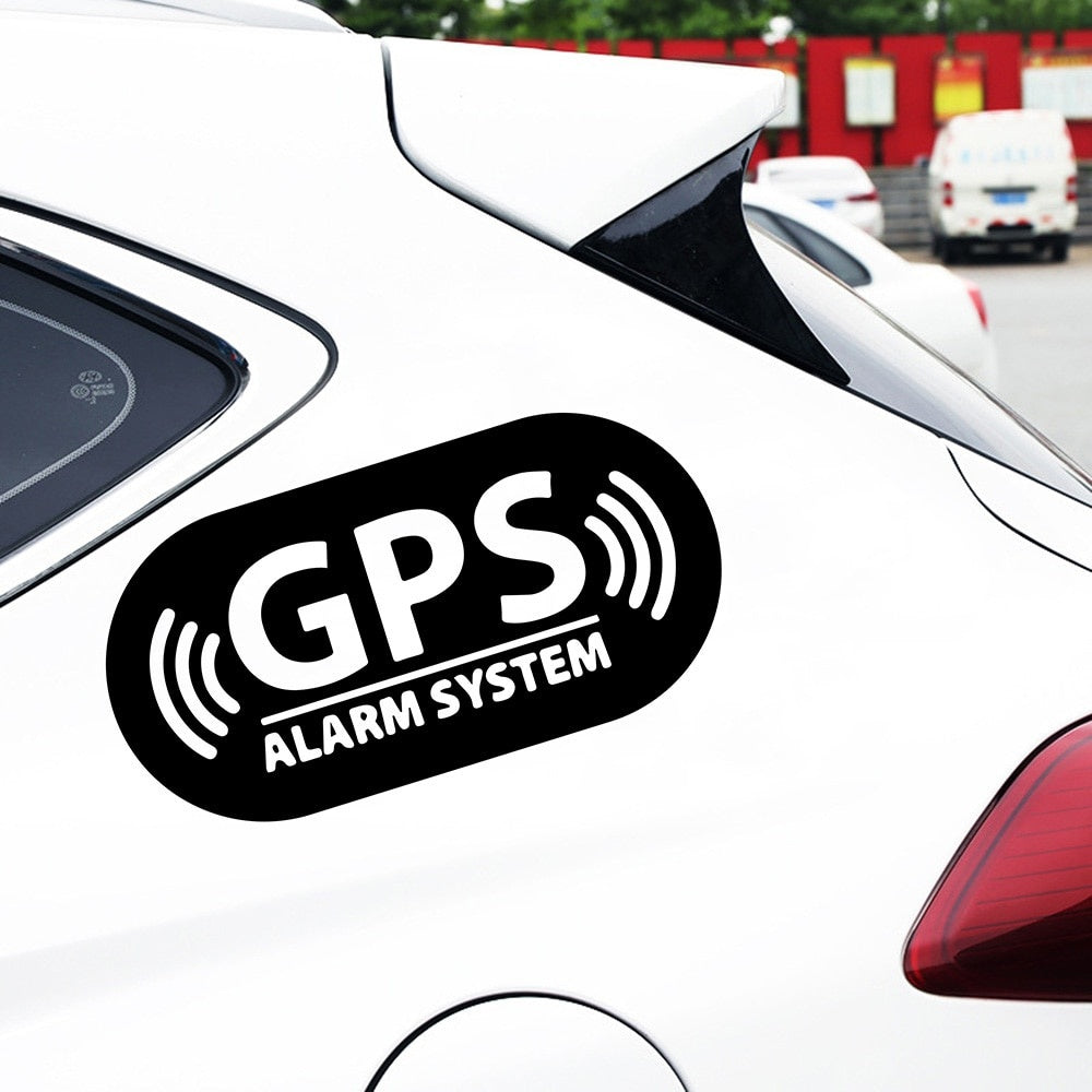 1PCS Car Sticker GPS Alarm Location Car Bumper Stickers and Decals Car Styling Decoration Door Body Window Vinyl Stickers 16*8CM