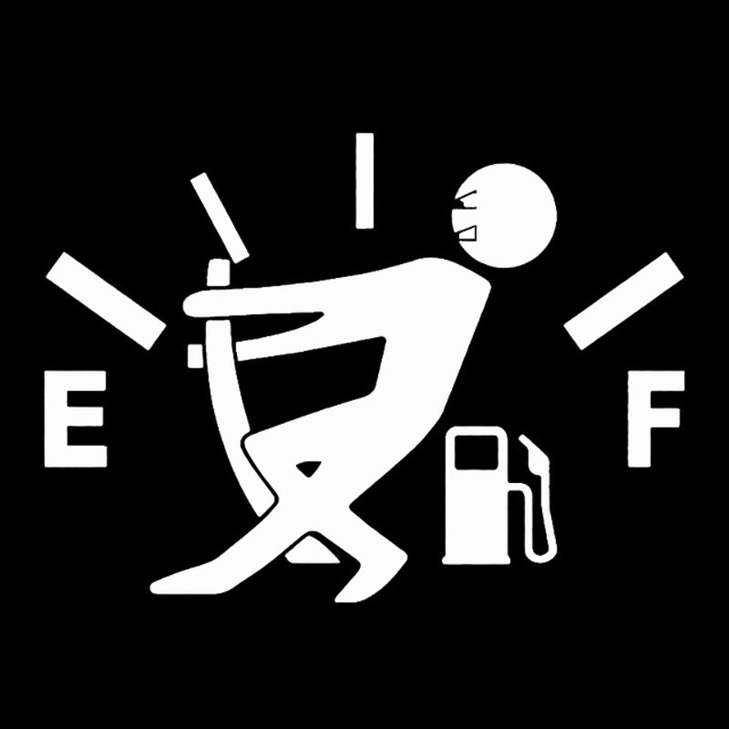 Car Sticker High Gas Consumption Decal Fuel Gage Empty Vinyl fun Personality Car Stickers Decal Car Styling