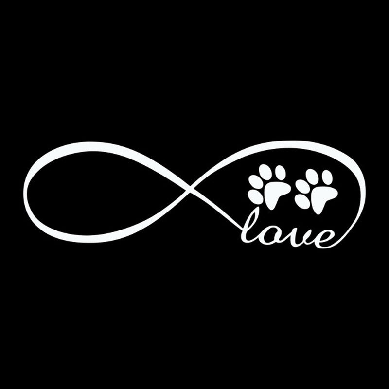Car Styling Creative Cartoon Car Stickers Fashion Personality Vinyl Dog Footprints LOVE Stickers Black,Silver,Multicolor