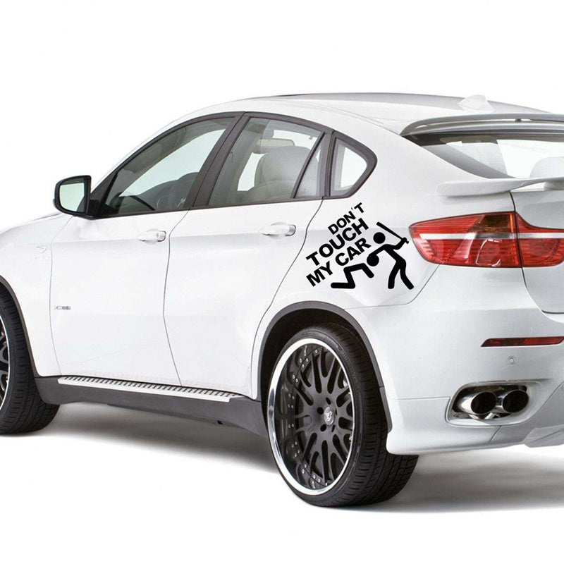 1PC 14*12cm Safety Warning Vinyl Car stickers DO NOT TOUCH MY CAR Car Styling car motorcycles decal Black,Silver,Multicolor