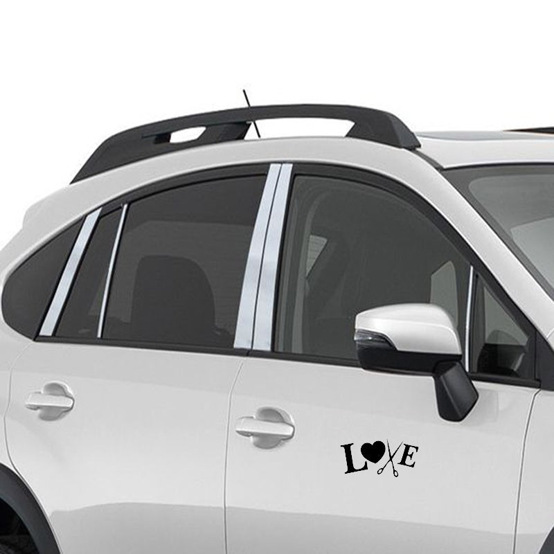 LOVE hair stylist Cosmetologist Beautician Scissors Car Sticker Decorative Car Window Decal