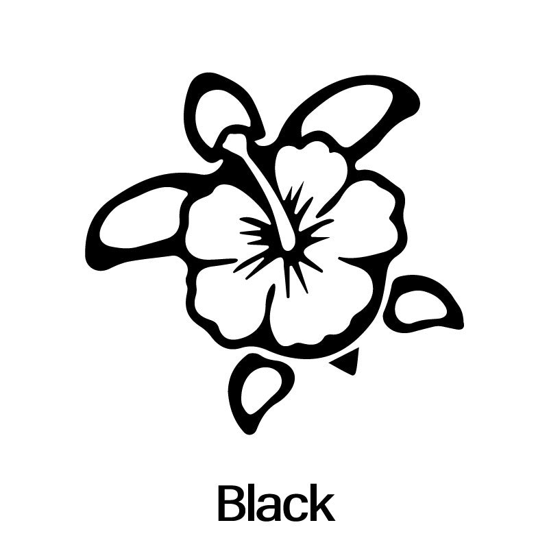 HIBISCUS TURTLE Car Stickers Automobile Motorbike Trucks Windows Bumper Waterproof Decal Auto Accessories