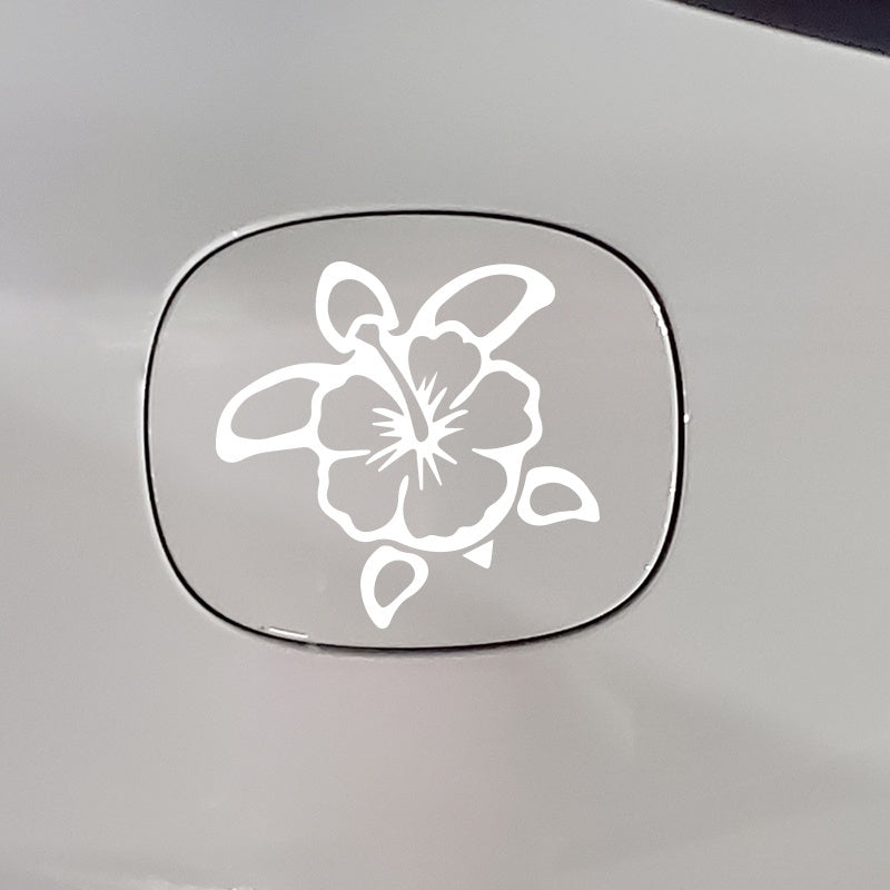 HIBISCUS TURTLE Car Stickers Automobile Motorbike Trucks Windows Bumper Waterproof Decal Auto Accessories
