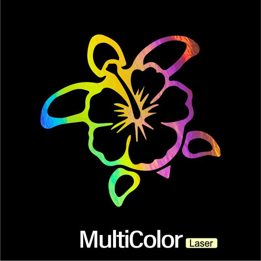 HIBISCUS TURTLE Car Stickers Automobile Motorbike Trucks Windows Bumper Waterproof Decal Auto Accessories