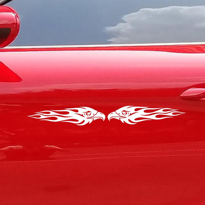 1 Pair Eagle Flames Car Sticker SUV Windows Popular Style Decorate The Body