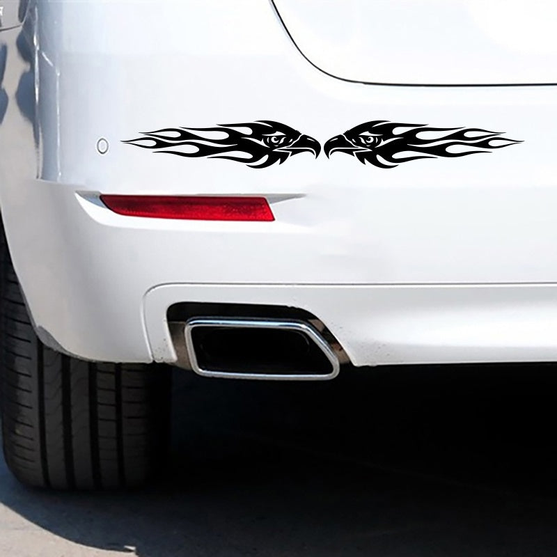 1 Pair Eagle Flames Car Sticker SUV Windows Popular Style Decorate The Body
