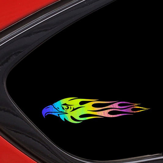 1 Pair Eagle Flames Car Sticker SUV Windows Popular Style Decorate The Body