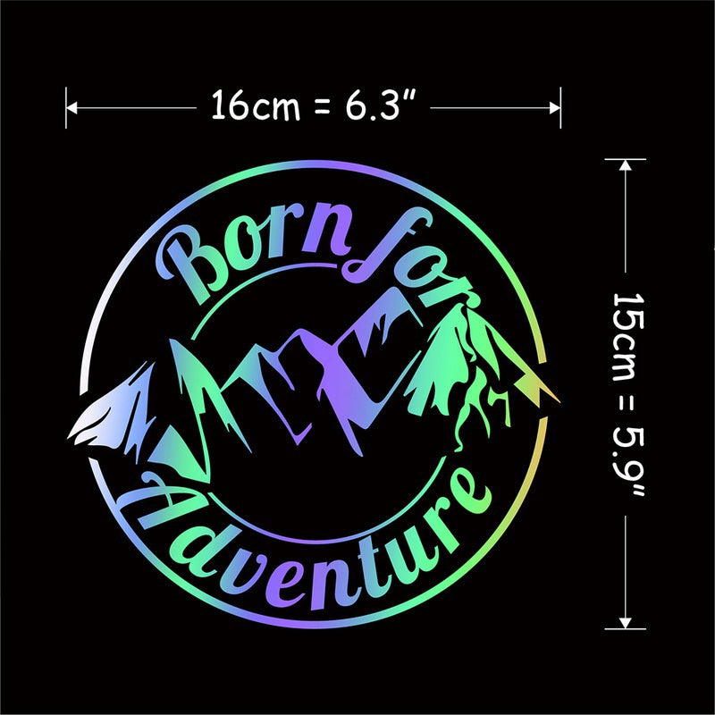 Cool Graphics Born For Adventure PVC Sticker Car Motorbike Laptop  Vinyl Decal 16x15cm