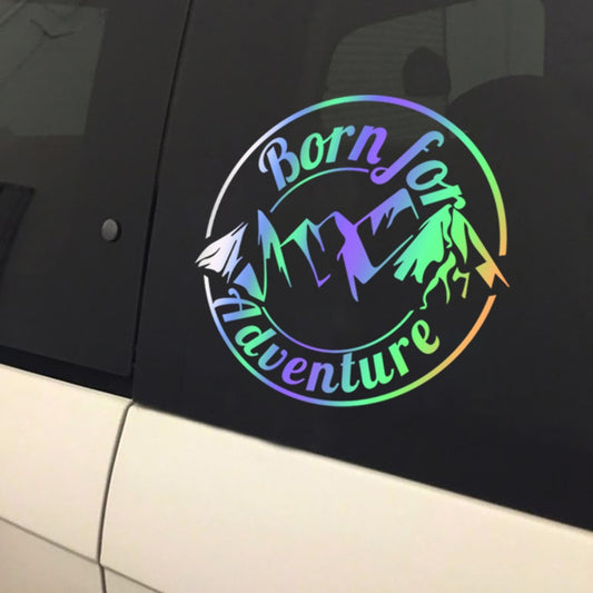 Cool Graphics Born For Adventure PVC Sticker Car Motorbike Laptop  Vinyl Decal 16x15cm