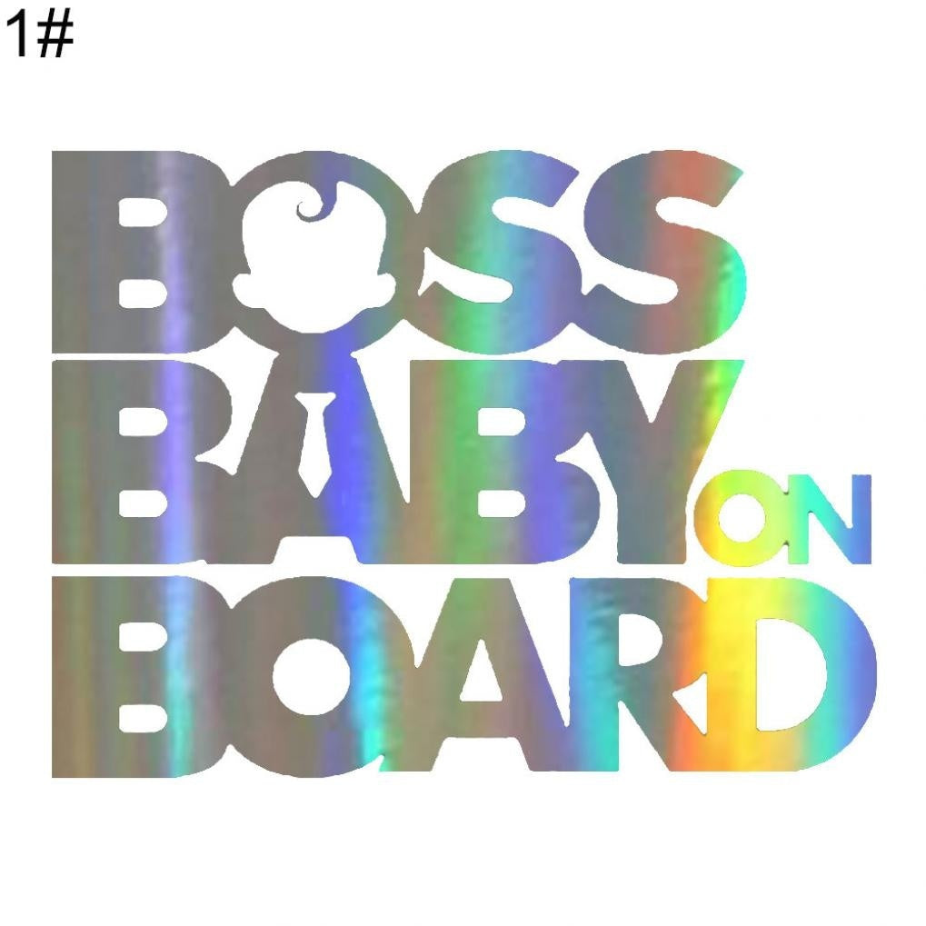 Laser Car Sticker Car Styling Anti Scratch Boss Baby On Board Vinyl Waterproof Laser Sticker Decal