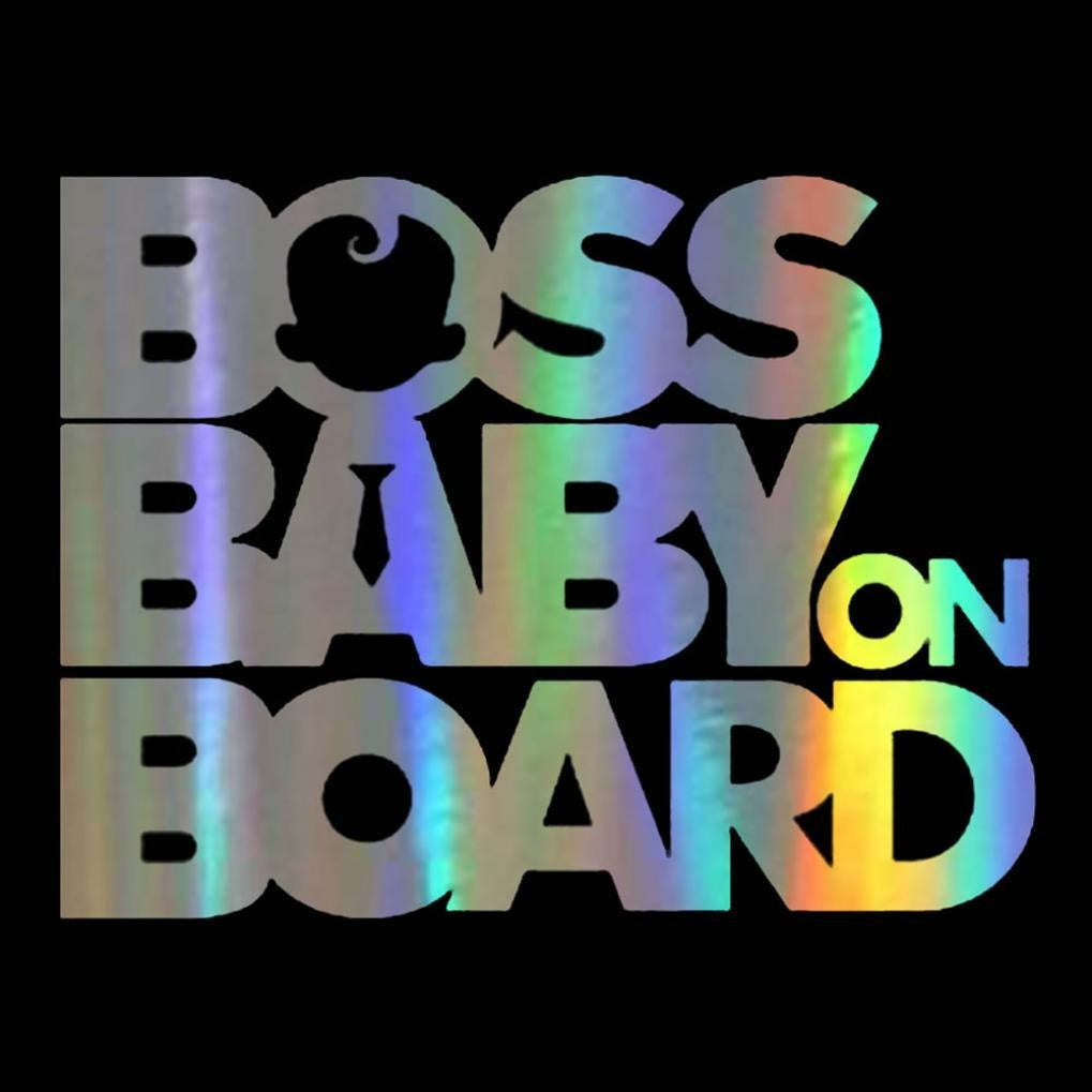 Laser Car Sticker Car Styling Anti Scratch Boss Baby On Board Vinyl Waterproof Laser Sticker Decal
