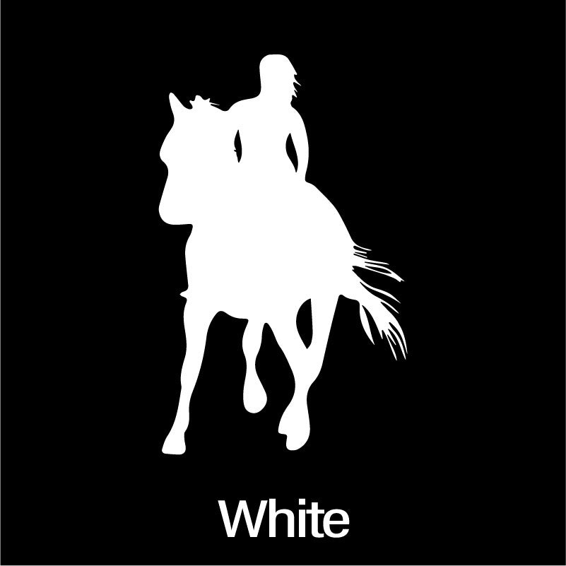 Girl Riding a Horse heroic Funny Laser Sticker Trucks Windows Motorbike Bumper Computer Vinyl Decal