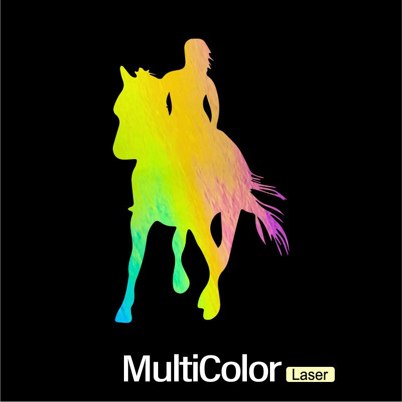 Girl Riding a Horse heroic Funny Laser Sticker Trucks Windows Motorbike Bumper Computer Vinyl Decal