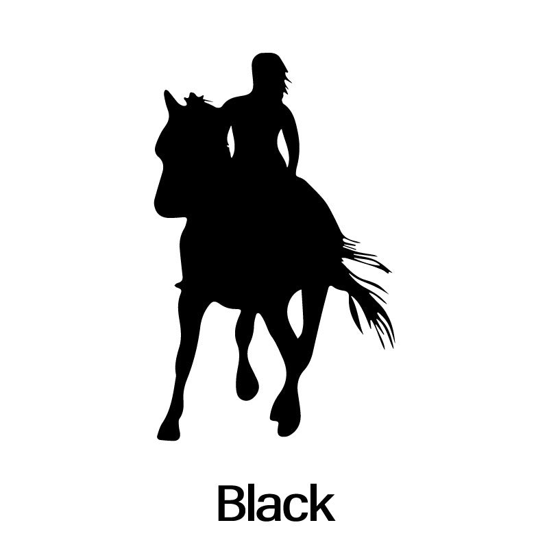 Girl Riding a Horse heroic Funny Laser Sticker Trucks Windows Motorbike Bumper Computer Vinyl Decal