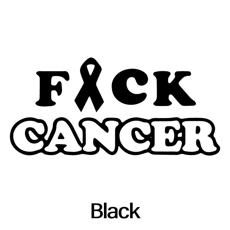 Artword  FxCK CANCER Cancer Awareness Funny Laser Sticker Trucks Windows Motorbike Bumper Computer Vinyl Decal