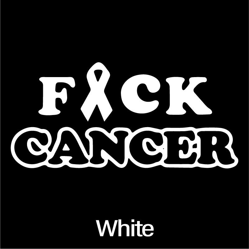 Artword  FxCK CANCER Cancer Awareness Funny Laser Sticker Trucks Windows Motorbike Bumper Computer Vinyl Decal