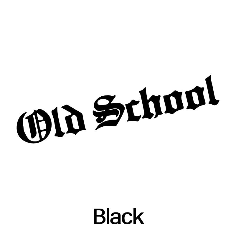 OLD SCHOOL Sticker 17.7x6cm Laser Sticker Trucks Windows Motorbike Bumper Computer Vinyl Decal