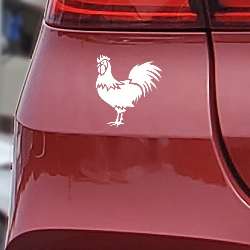 Rooster Car Funny Laser Sticker Trucks Windows Motorbike Bumper Computer Vinyl Decal
