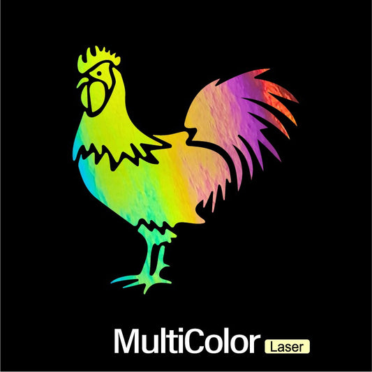 Rooster Car Funny Laser Sticker Trucks Windows Motorbike Bumper Computer Vinyl Decal