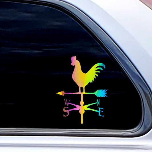 Modern Agriculture Rooster Weathervane Car Stickers Funny Laser Sticker Trucks Windows Motorbike Bumper Computer Vinyl Decal