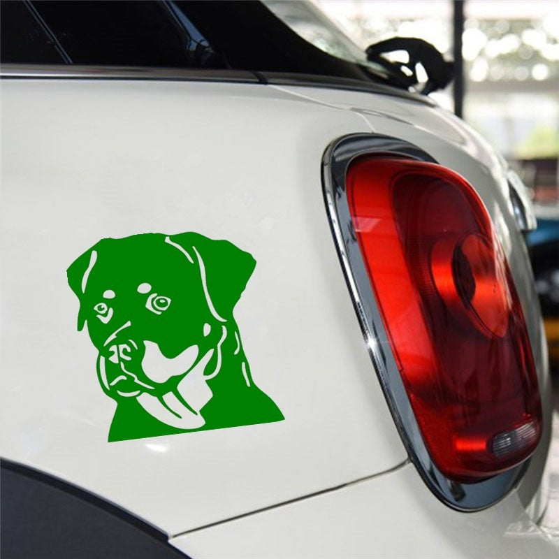 1Pieces 15.2cm*14.8cm Rottweiler Pet Dog Funny Window Decoration Vinyl Decal Accessories Car Sticker