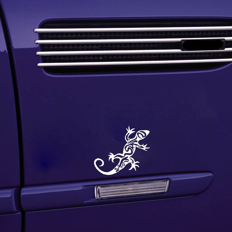 12.5cm*10.9cm Fashion Vinyl Lizard Decor Car Stickers Bumper Car Window  Decals Car Styling Accessories