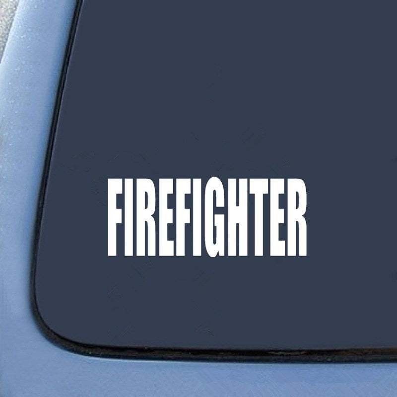 14CM*5.4CM Firefighter Words Vinyl Decals Car Sticker Car Styling Decoration Gifts