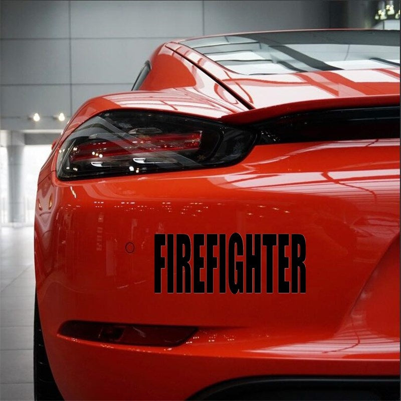 14CM*5.4CM Firefighter Words Vinyl Decals Car Sticker Car Styling Decoration Gifts
