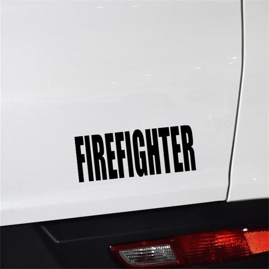 14CM*5.4CM Firefighter Words Vinyl Decals Car Sticker Car Styling Decoration Gifts