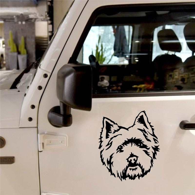 15CM*13.3CM West Highland White Terrier Dog Car Stickers Cute Vinyl Decal Car Styling Decoration 6 Colors