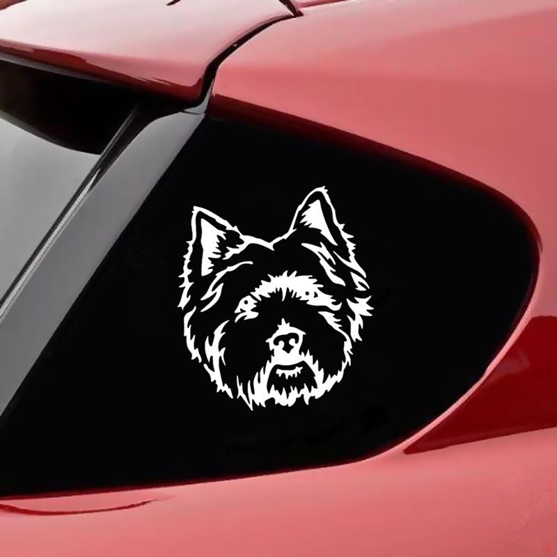 15CM*13.3CM West Highland White Terrier Dog Car Stickers Cute Vinyl Decal Car Styling Decoration 6 Colors