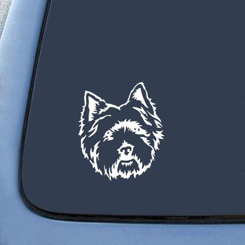 15CM*13.3CM West Highland White Terrier Dog Car Stickers Cute Vinyl Decal Car Styling Decoration 6 Colors