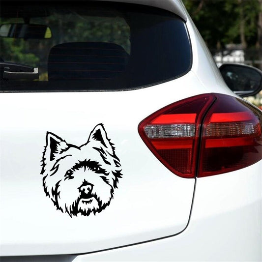 15CM*13.3CM West Highland White Terrier Dog Car Stickers Cute Vinyl Decal Car Styling Decoration 6 Colors