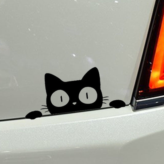 14CM*6.2CM Surprise Cat Peeking Car Sticker Vinyl Decal 6 Colors