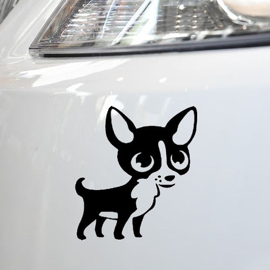 14CM*15.3CM Chihuahua Cute Dog Car Styling Vinyl Car Decal Funny Car Sticker 6 Colors