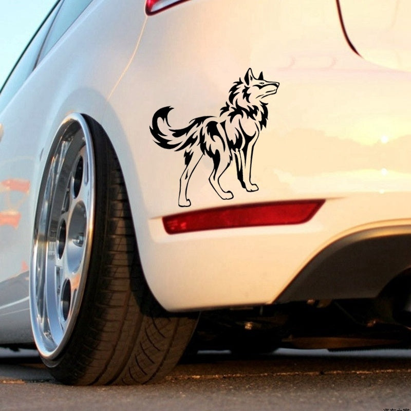 14.4CM*14.1CM Fashion Animal Wolf Car Sticker Vinyl  Car Styling Decals