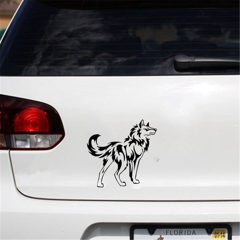 14.4CM*14.1CM Fashion Animal Wolf Car Sticker Vinyl  Car Styling Decals