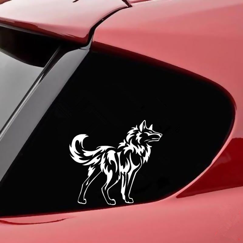 14.4CM*14.1CM Fashion Animal Wolf Car Sticker Vinyl  Car Styling Decals