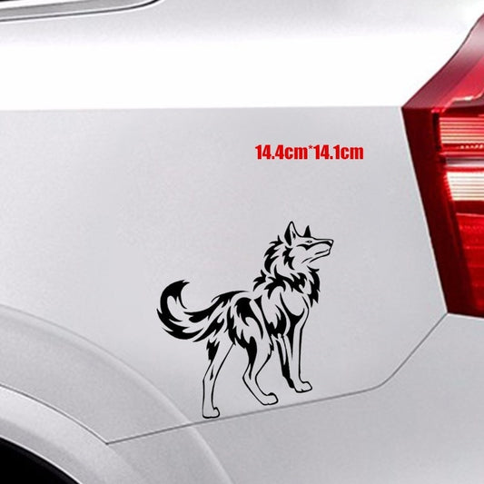 14.4CM*14.1CM Fashion Animal Wolf Car Sticker Vinyl  Car Styling Decals