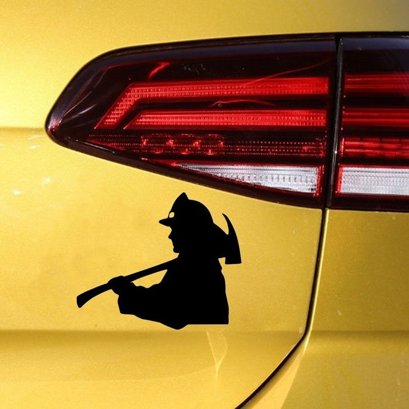 11.5cm*9.6cm Fireman Firefighter Car Sticker Decal  Decorative Auto Accessories Wall Sticker