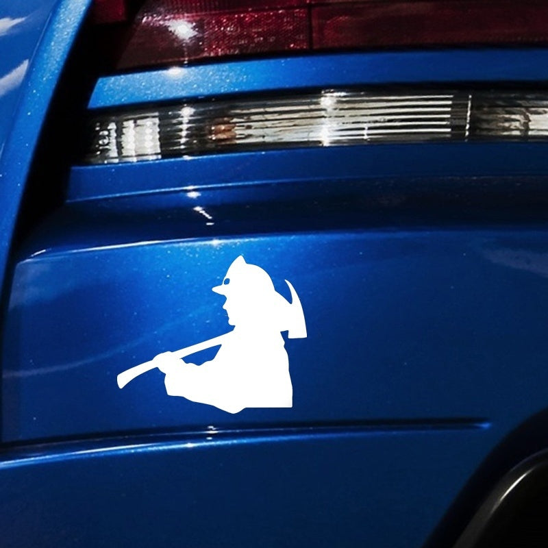 11.5cm*9.6cm Fireman Firefighter Car Sticker Decal  Decorative Auto Accessories Wall Sticker