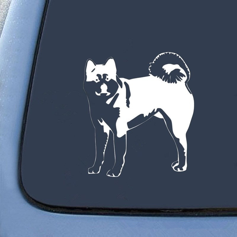 13.4cm*15.2cm Akita Dog Animal Vinyl Decals Funny Car Styling Decoration  Stickers 6 Colors