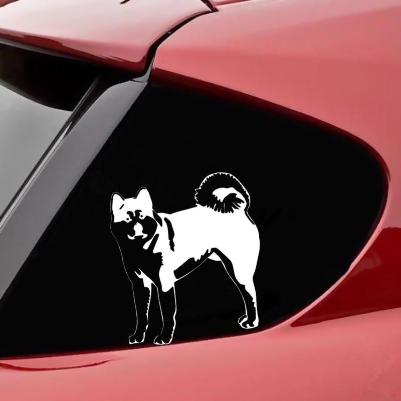 13.4cm*15.2cm Akita Dog Animal Vinyl Decals Funny Car Styling Decoration  Stickers 6 Colors