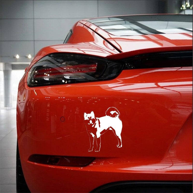13.4cm*15.2cm Akita Dog Animal Vinyl Decals Funny Car Styling Decoration  Stickers 6 Colors