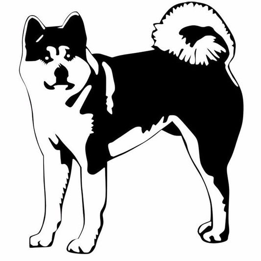 13.4cm*15.2cm Akita Dog Animal Vinyl Decals Funny Car Styling Decoration  Stickers 6 Colors