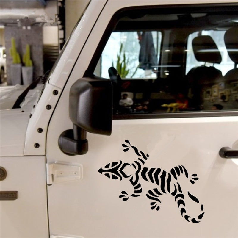 12.4cm*15.5cm Novelty Gecko Lizard Car Sticker  Fashion Vinylg Decoration Waterproof Decal
