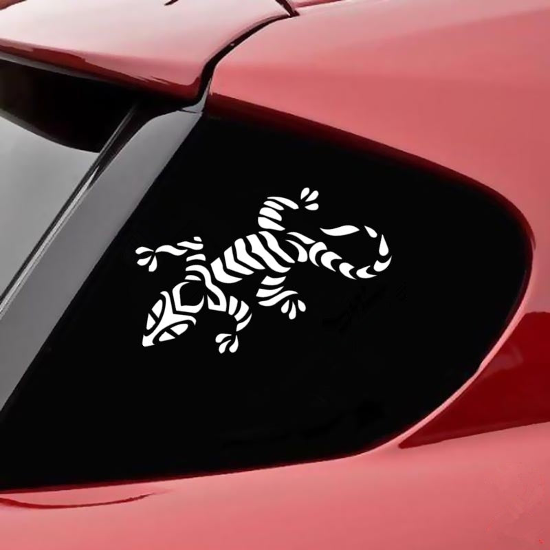12.4cm*15.5cm Novelty Gecko Lizard Car Sticker  Fashion Vinylg Decoration Waterproof Decal