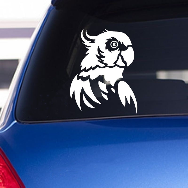 12cm*15.1cm Parrot Car Sticker Vinyl Decal Car Styling Home Decoration Window Sticker
