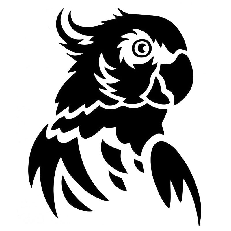 12cm*15.1cm Parrot Car Sticker Vinyl Decal Car Styling Home Decoration Window Sticker