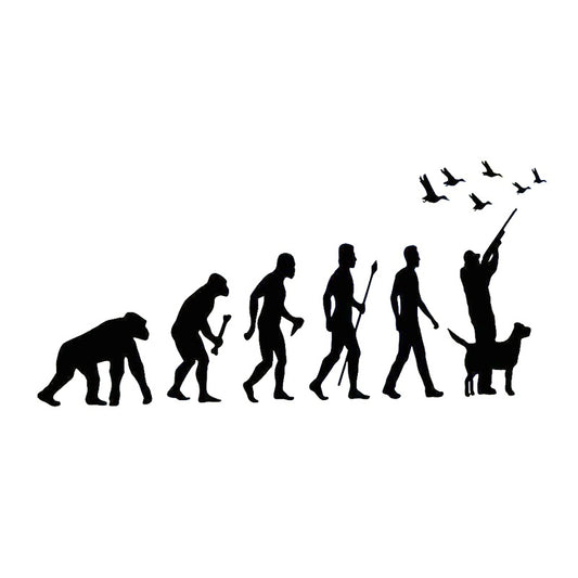 16cm*7.8cm Hunt Evolution Hunter with Dogs Duck Vinyl Decal Accessories Interesting Car-styling Car Sticker